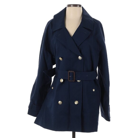 π¨ 50% OFF BUNDLES! ENDS 12/7 π¨ NWT J.Crew Navy Trenchcoat - Picture 4 of 11